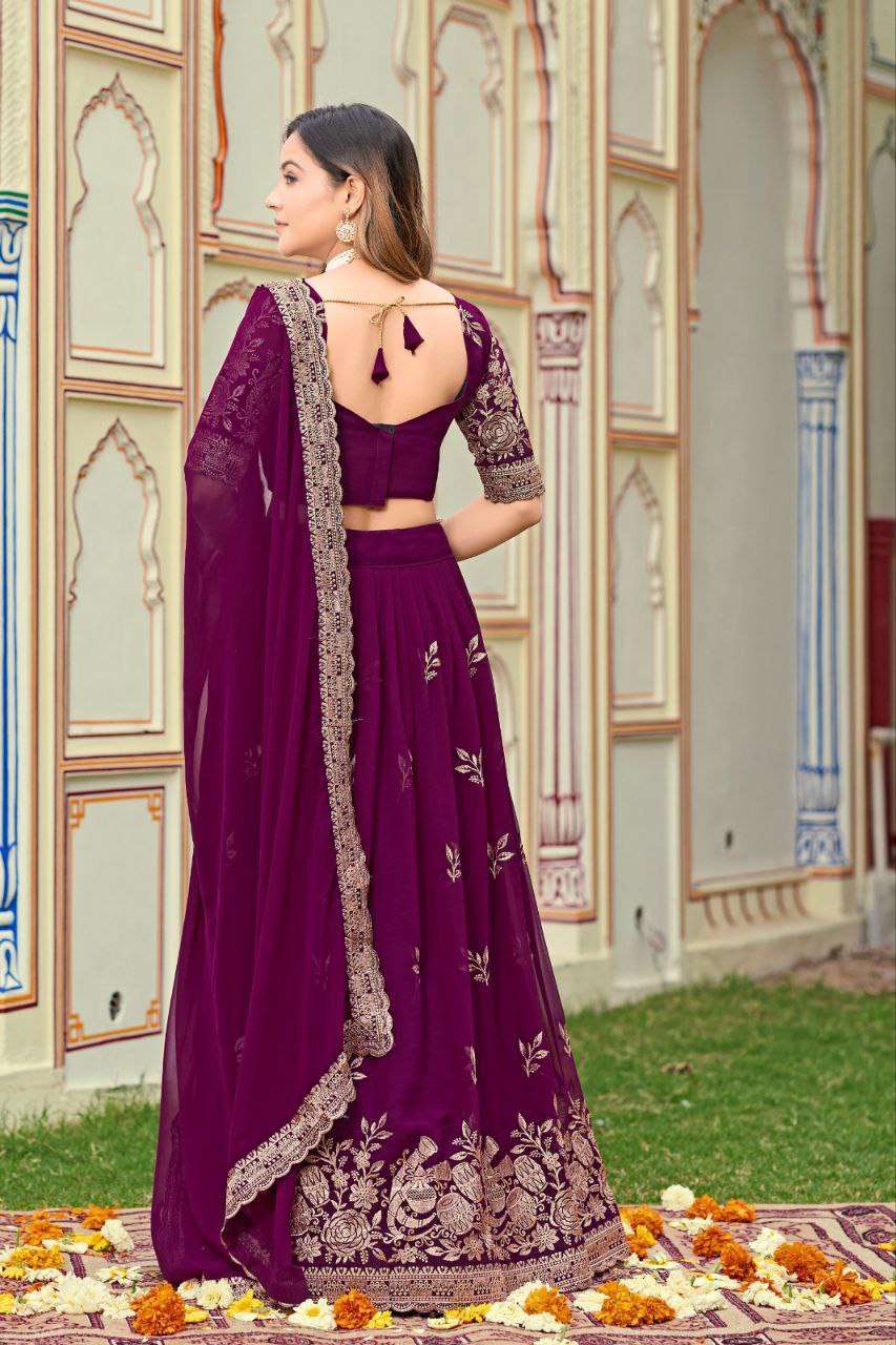 Women's Embroidered Lehenga Choli with Net Dupatta ? Festive & Wedding Wear Set - Image 23